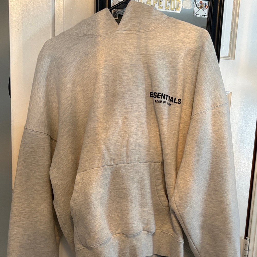 Essentials Light Gray Crewneck Sweater